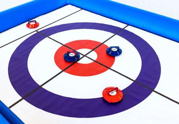 Zielscheibe einer Curlingbahn